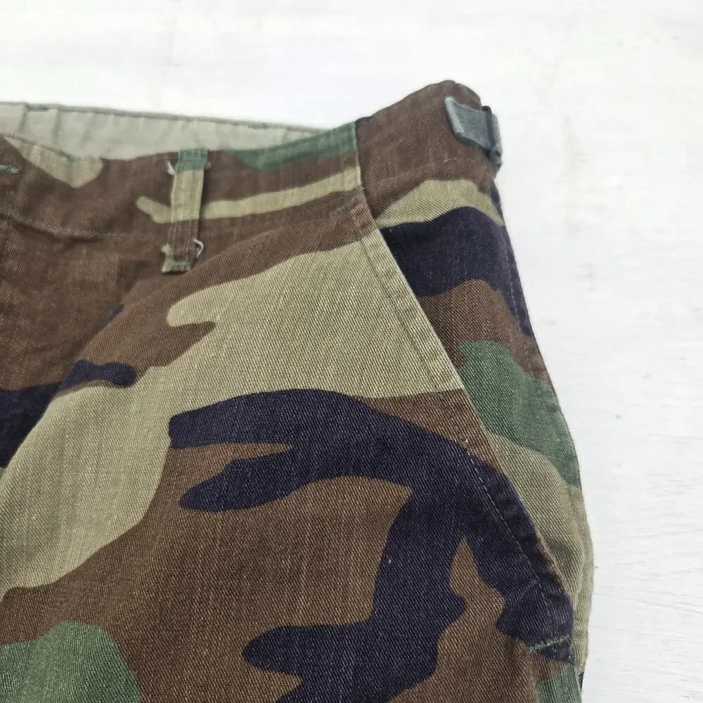 Vtg 90’s US Army Pants Men Medium Short Woodland Camo Hot Weather Combat Trouser